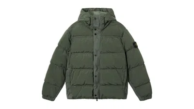 Pre-owned Stone Island Men's  Nylon Metal Hooded Down Jacket In Green