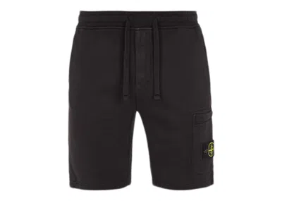 Pre-owned Stone Island Men's  Regular Fit Cargo Bermuda Shorts In Black