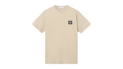 Pre-owned Stone Island Men's  Short Sleeve Compass Logo T-shirt In Desert In Sand