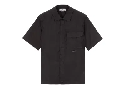 Pre-owned Stone Island Men's  Short Sleeve Overshirt In Black
