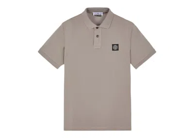 Pre-owned Stone Island Men's  Short Sleeve Polo Shirt Slimfit In Dove Grey