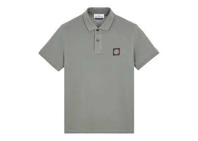 Pre-owned Stone Island Men's  Short Sleeve Polo Shirt Slimfit In Musk In Brown
