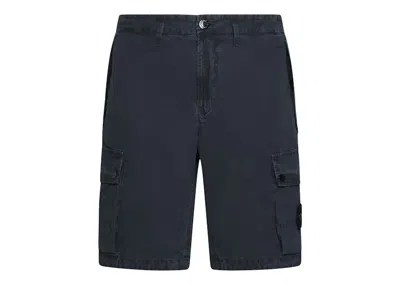 Pre-owned Stone Island Men's  Slim Fit Cargo Bermuda Shorts In Charcoal
