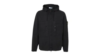 Pre-owned Stone Island Men's  Supima Cotton Twill Stretchtc Jacket In Black