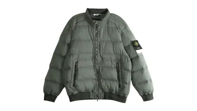 Pre-owned Stone Island Men's  Urban Puffer Bomber Jacket In Cement In Gray