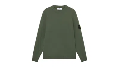Pre-owned Stone Island Men's  Wool Crewneck Sweatshirt In Musk Green