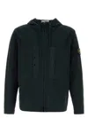 Stone Island Men Navy Blue Stretch Cotton Jacket
