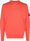Stone Island Men's Sunset Orange Wool Jumper Sweater In Yellow,orange
