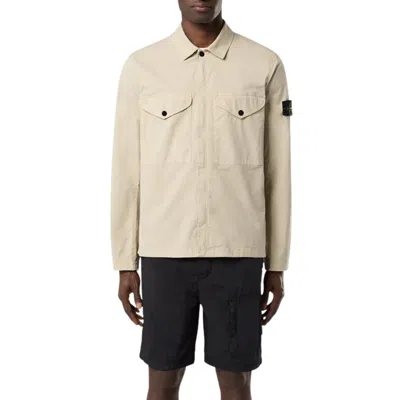 Stone Island Men's Supima Cotton Overshirt In Neutral