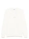 Stone Island Cotton Fleece Oversized Fit Sweatshirt With Industrial Four Print Clothing In Neutral