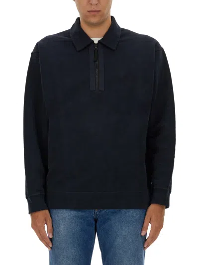 Stone Island Men Sweatshirt With Logo In Blue
