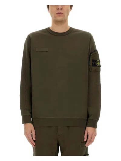 STONE ISLAND MEN'S SWEATSHIRT WITH SLEEVE POCKET
