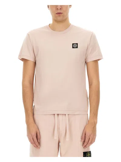 STONE ISLAND MEN'S T-SHIRT WITH LOGO