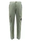 Stone Island Cargo Trouser With Iconic Logo Patch In Green