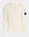 Stone Island White Crewneck Pullover In Neutral