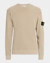 Stone Island Regular-fit Crewneck Sweatshirt With Side Inlays In Neutral