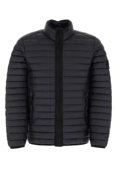 Stone Island Compass-badge Quilted Jacket In Black