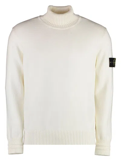 STONE ISLAND MEN'S WOOL BLEND TURTLENECK SWEATER