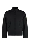 Stone Island Men's Zippered Cotton Jacket In Blue