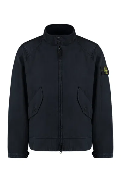STONE ISLAND MEN'S ZIPPERED COTTON JACKET