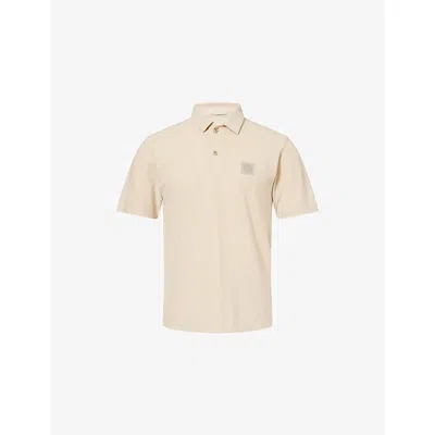 Stone Island Mens Ghost Short-sleeve Cotton-jersey Polo Shirt Beige
