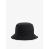 Stone Island Compass-embroidered Bucket Hat In Black