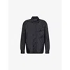 Stone Island Mens Crinkle Slanted-pocket Shell Jacket Black In Black