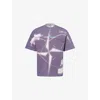 Stone Island Cotton Crew Neck T-shirt With Graphic Print In Gray