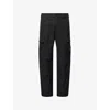 Stone Island Cotton Cargo Trousers In Black