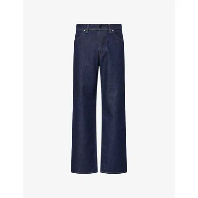 STONE ISLAND MENS BLUE RINSE STRAIGHT-LEG LOOSE-FIT DENIM JEANS