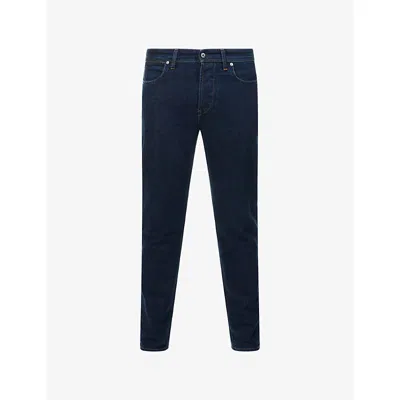 Stone Island Mens Blue Rinse Straight-leg Slim-fit Denim Jeans