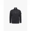 Stone Island Compass-badge Zip-up Jumper In Melange Charcoal