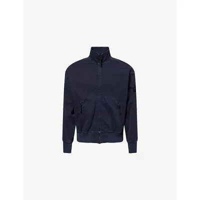 Stone Island Mens Dark Blue High-neck Regular-fit Cotton Jacket