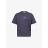 Stone Island Mens Dark Blue Industrial Logo-print Cotton T-shirt In Blue