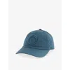 Stone Island Mens Dark Green Compass Embroidered-patch Shell Baseball Cap In Green