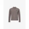 Stone Island Mens Dark Grey Jersey Ghost Long-sleeve Cotton-jersey Polo Shirt Xxl In Brown