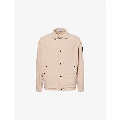 Stone Island Mens Desert Compact Long-sleeve Nylon Jacket Xl In Brown