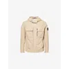 Stone Island Mens Desert Hooded Relaxed-fit Cotton Jacket In Gray