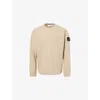 Stone Island Crew Neck Long Sleeve Sweatshirt With Ribbed Cuffs And Hem In Neutral