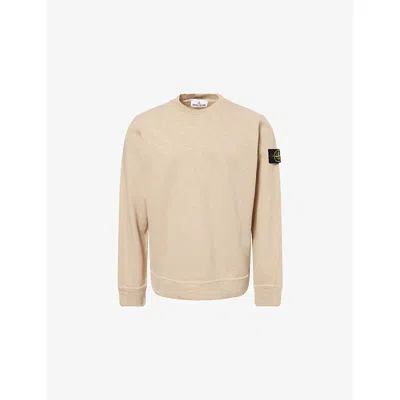 STONE ISLAND MENS DESERT VANISE LOGO-PATCH COTTON-JERSEY SWEATSHIRT XXL