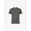 Stone Island Mens Embroidered Logo-patch Crewneck Cotton T-shirt Lead Grey In Gray