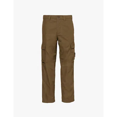 Stone Island Ghost Cotton Cargo Pants In Military Green