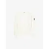Stone Island Turtleneck Ribbed Wool Sweater In White