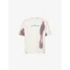 Stone Island Mens Ivory Logo-print Relaxed-fit Cotton T-shirt Xl In Neutral