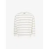 Stone Island Mens Ivory Marina Striped Cotton-jersey Sweatshirt In Ivory