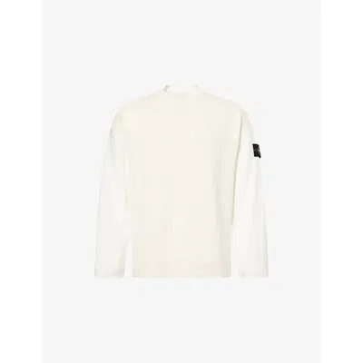 STONE ISLAND MENS STONE ISLAND SPECIAL PROJECTS RAW BEAUTY CONTRAST KNITTED SWEATSHIRT
