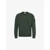 Stone Island Mens Juniper Brand-patch Crewneck Cotton-jersey Sweatshirt In Green