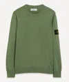 Stone Island Mens Knitted Logo Patch Sweatshirt In Green