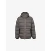 Stone Island Short Hooded Down Jacket In Gray