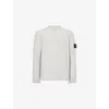Stone Island Mens Logo-patch Crewneck Wool-blend Jumper Dark Grey In Gray